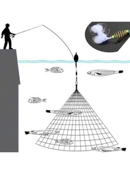 漁網陷阱網格發光珠網裝釣魚網攻擊銅群捕魚網漁網春夏季節
