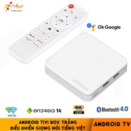 Tivi box H96 Max điều khiển giọng nói tiếng việt hỗ trợ android 14 bluetooth Wifi 2 băng tần kép cài