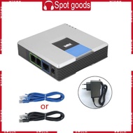WIN 1Set VOIP for Gateway 2 Ports SIP V2 Protocol Internet Phone Voice Adapter with  Cable