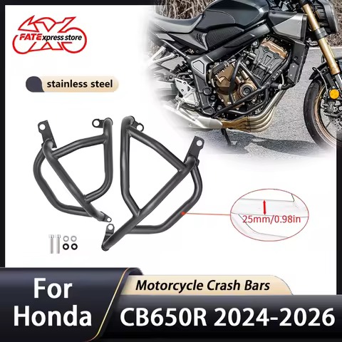 WOLFLINE For Honda CB 650R CB650R 2024 2025 2026 Motorcycle Crash Bar Engine Guard Stung Cage Highwa