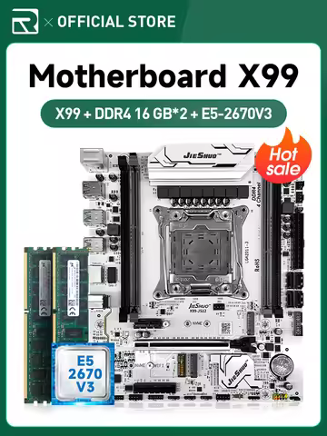X99-JS12 V2.0 M-ATX Motherboard LGA2011-3 Intel Xeon E5 2670V3/2680V3/2690V3 CPU 2xDDR4 RAM 128GB Qu
