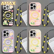Cute Yellow Smiley Bear Bracelet Phone Casing For Realme C1 C2 C3 C11 C12 C15 C20 C20A C21 C21Y C25 