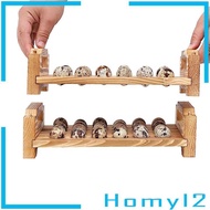 [HOMYL2] Wooden Egg Tray Display Stand 2 Tier Basket for Eggs Organizer Facility for Eggs for Kitche