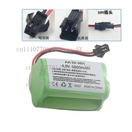 AA 4.8V 6800mAh Double Row Rechargeable Battery For RC Toy Car With SM/JST/Docking Connector