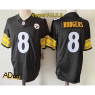 Pittsburgh Steelers T-shirt # 8 Aaron Rodgers Black Team Vapor F.U.S.E. Limited Soccer Jersey