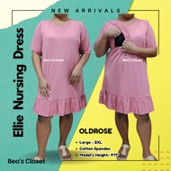 PLUS SIZE ELLIE MATERNITY NURSING BREASTFEEDING DRESS freesize fits Large to 2XL nursing dress for b