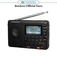 Retekess V115 Portable AM FM Radio with Shortwave Radio MP3 Player Digital Record Support Micro SD T