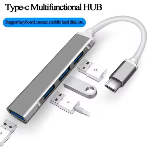 4-In-1 USB C HUB 3.0 4 Ports Type C Hub Type C 3.0 Multi Splitter Adapter OTG Hub For Computer Lapto