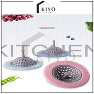 KIYO Saringan Wastafel Cuci Piring Silikon Warna Cantik│Penyaring Kitchen Sink│Filter Penyaring Lubang Saluran Air Kamar Mandi│Penutup Wastafel Jaring Anti Sumbat Berkualitas