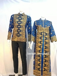 gamis songket palembang + kemeja pjg songket