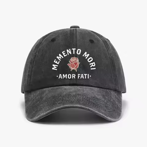 Steampunk Skull Men hat Memento Mori Philosophy Stoic Amor Fati Baseball cap Vintage Washed Denim Ha