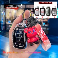 Hyundai key case cover For Tucson creta ix35 HB20 2024/2025 smart car key accessories bear keychain