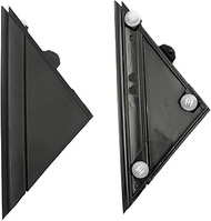 KMLIRA 2pcs Matte Black LH&RH Door Mirror Flag Cover Moldings Rear Mirror Triangle Trim Plate Fit, f