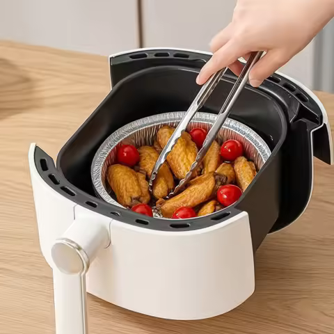 40 Pieces Round Aluminum Foil Pans Oven Safe Aluminum Foil Tray Disposable Food Container Easy Clean