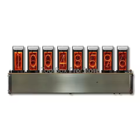 Nixie Tube Clock with IN-14 Tubes Steins;Gate Style Desktop LED Timer Retro Sci-Fi Home Decoration f