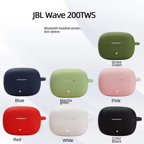 1pc For JBL Wave 200TWS Case Solid Color Earphone Cover fundas for jbl 200 shell soft Shockproof Sil