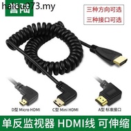 . Hdmi to to Mini Micro HDMI SLR Camera Monitor 4K Spring Cable Short Cable