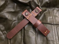20mmm 復古軍錶款 手工製皮革錶帶 Vintage style LEATHER STRAPS for Rolex Tudor Seiko watch香港本土製造 Made in Hong Kong