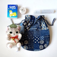 日本藍小布袋-布索袋/ 收納袋/ 旅行小物袋/ 束口袋