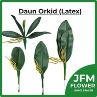 *LATEX*  Orchid Leaf Rubber/ Daun Orked Latex/Artificial Fake Leaves Plant Living Room Home Decor