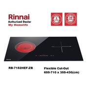 RINNAI RB- 7152 HEF 76cm 2-zone Combi Hob/ Flexible Cut-Out (NON RETURNABLE)