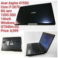 Acer Aspire 4755GCore i7-26708G ram