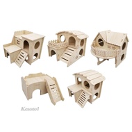 [Kesoto1] Wooden Hamster House Cabin Hamster Hideout for Small Pet Mice Dwarf Hamster