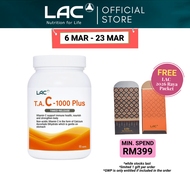 [Expiry Apr 2027] LAC T.A. C-1000 Plus Timed-Release (90 Caplets) Triple Action Vitamin C for Immune