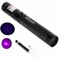 USB Laser303 Laser Flashlight Blue Purple Gypsophila Laser Pen Anti Blue Light Test Pen 9.23