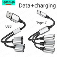 1 Male Plug To 2 3 Female Socket USB C Type-C OTG Extension Line Y Splitter Data Charging Cable Power Adapter Converter Splitter