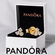 100% S925 sterling silver jewelry bracelet pendant box Pandora Era Lab-Grown Diamond Cluster Stud Ea