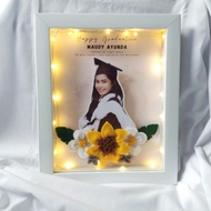 3D flannel flower frame gift 8R (203.525 cm) by Lahzara 红 Zhafira birthday graduation wedding gift