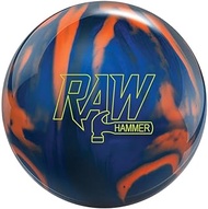 Bowlerstore Products Hammer PRE-DRILLED Raw Hammer Bowling Ball - Blue/Black/Orange 11lbs