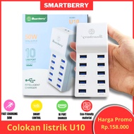 U10 Travel Charger Usb 10 Port 50w / 10port Usb 50w Charger Fast Charger Multifunction Charger Port/