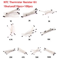 100pcs NTC Thermistor Resistor Kit NTC-MF52AT 1K 2K 3K 4.7K 5K 10K 20K 47K 50K 100K +-5% 3950B 10val