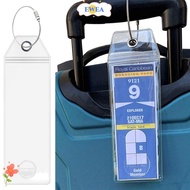 EWEA Suitcase Label Holder, PVC Waterproof Cruise Luggage Tag Holders, Durable Zip Seal Pouch Steel 