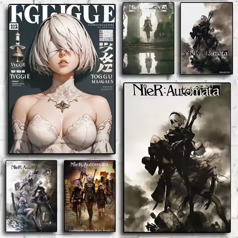 NieR Automata Poster Home Living Room Bedroom Bar Cafe Art Decor