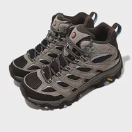 Merrell 戶外鞋 Moab 3 Mid GTX Wide 女鞋 寬楦 棕色 防水 登山鞋 ML035816W 23cm BRINDLE