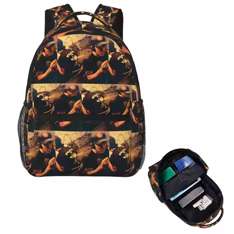 Elliott Smith Album Student Backpack School Bag Hiking Travel Daypack for Men Women Fashion Bookbag 