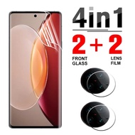 4in1 Front  Screen Soft Hydrogel Film + lens Protector For vivo X90 x80 x70 x60 x50 Pro plus