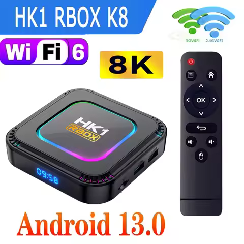 HK1 RBOX K8 Android 13 TV Box WIFI 6 Support 8K BT RK3528 Quad Core ARM Cortex A53 16G 32G 64G 128G