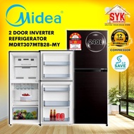 SYK Midea Inverter Refrigerator 2 Door MDRT307MTB28-MY 240L Refrigerators Fridge 2 Door Peti Ais Pet