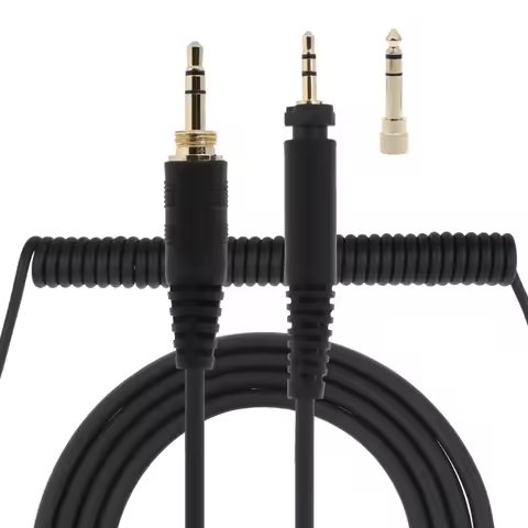 2.5 to 3.5mm aux Cable with 6.35mm Adapter Cord Replacement for Shure SRH440 SRH840 SRH940 Headphone