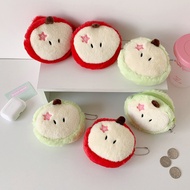 FX68 creative and fun Apple Coin Purse Keychain, earphone bag, portable storage pouch for girls' lip