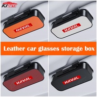 Haval Car Sunshade Glasses Box Sunglasses Leather Storage Box Car Interior Accessories for H6 H2 H6S