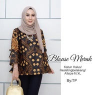 Blouse merak/atasan batik/blouse batik wanita/batik solo/batik modern