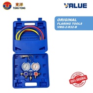 VALUE Manifold Gauge Set R32, R410A, R134A, R22, R404A, R12 Gas Meter Car Aircond Home Aircond