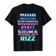 2025 NEW Ohio Skibidi Gyatt Sigma Rizz Funny Rizzler Tee Toilet Meme C8ZY