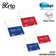 Campap Arto Bristol Smooth Paper Card Pack (A4/A3 180GSM/300GSM 10 Sheets German Paper)