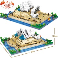 Compatible with LEGO Street View Series Sydney Opera Mô hình Mini Block Thành phố Xây dựng Micro Bri